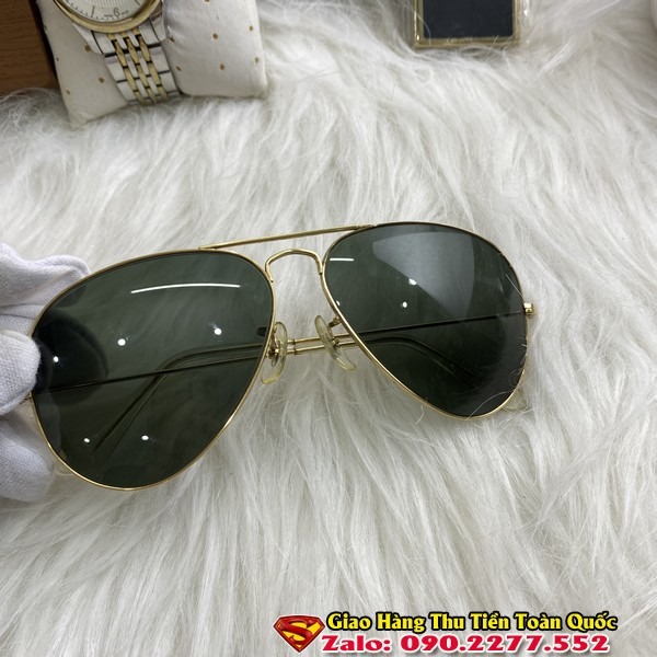 Kính rayban mỹ đời 1970 mạ vàng - Kính mát nam