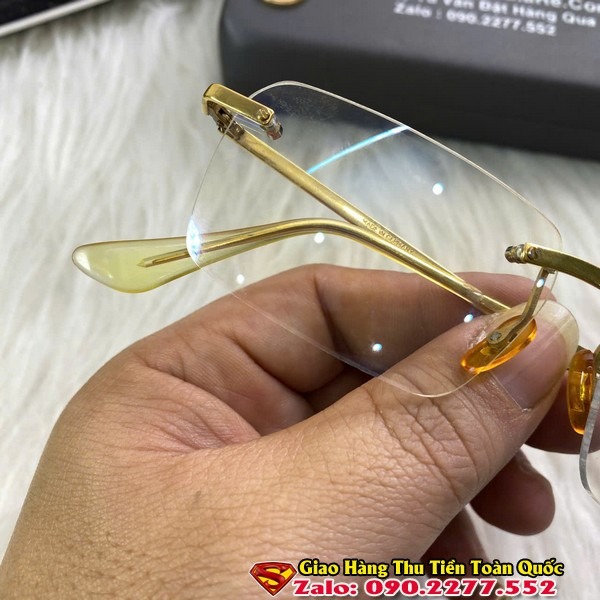 Gọng Kính Cận - Gọng Kính 3 Mảnh Mạ Vàng