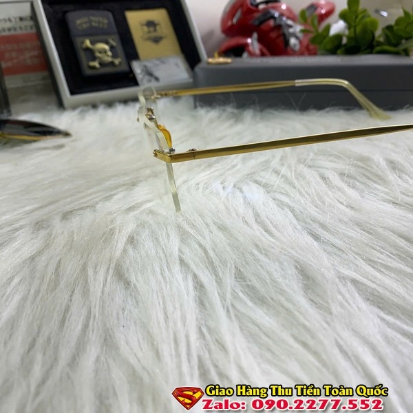 Gọng Kính Cận - Gọng Kính 3 Mảnh Mạ Vàng