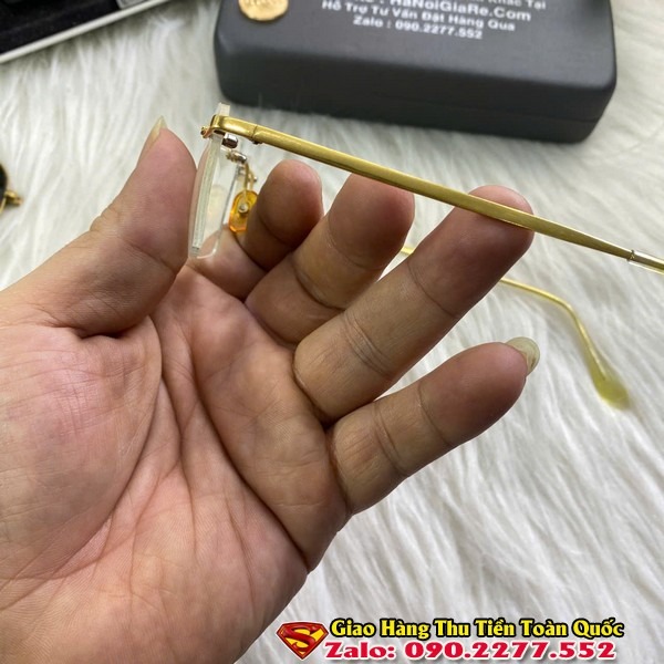 Gọng Kính Cận - Gọng Kính 3 Mảnh Mạ Vàng