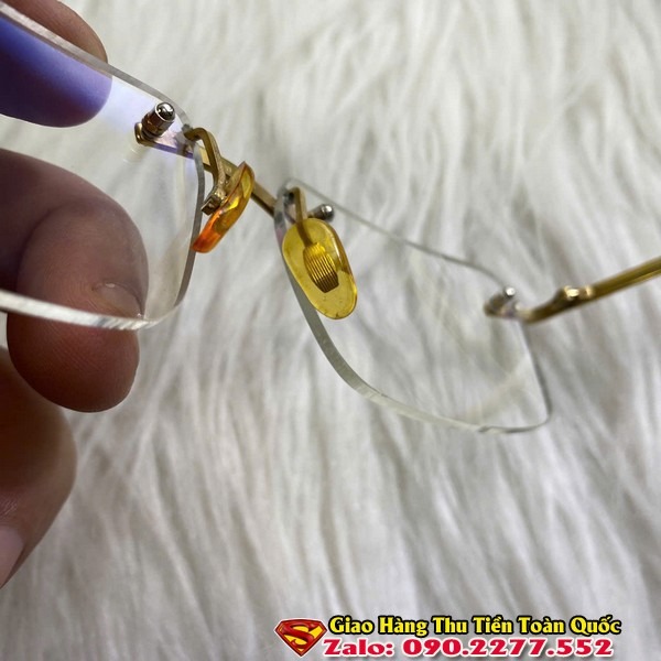 Gọng Kính Cận - Gọng Kính 3 Mảnh Mạ Vàng