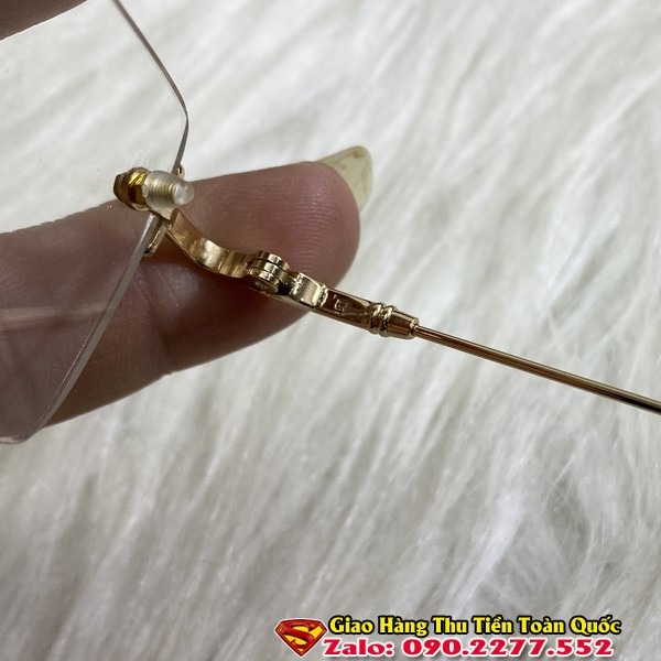 Gọng Kính Cận Pháp Mạ Vàng - Gọng Kính 3 Mảnh