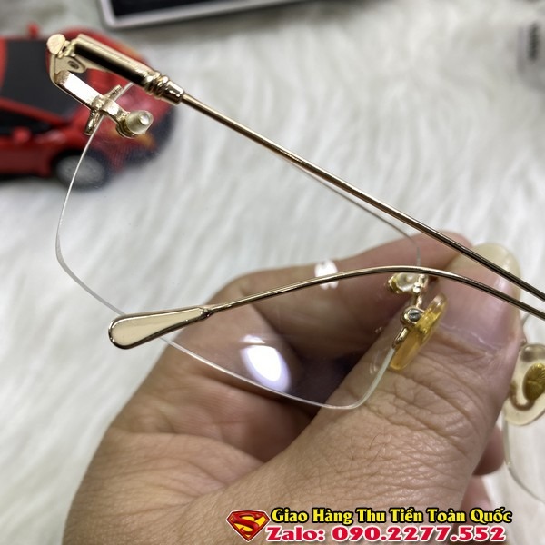 Gọng Kính Cận Pháp Mạ Vàng - Gọng Kính 3 Mảnh