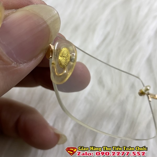 Gọng Kính Cận Pháp Mạ Vàng - Gọng Kính 3 Mảnh