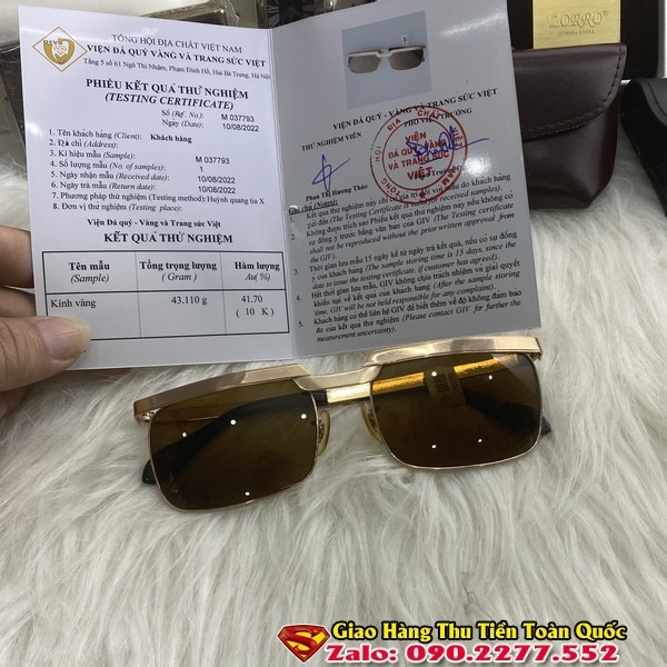 Kính Solex Chữ H Vàng Đúc - Kính Mát Nam