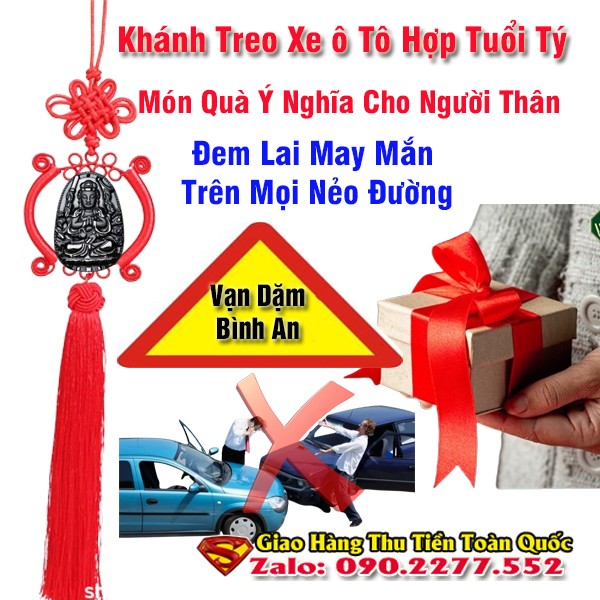 Khánh Treo Xe ô Tô Phật Bản Mệnh Tuổi Sửu - Phật Hư Không Tạng Bồ Tát - Phong Thủy
