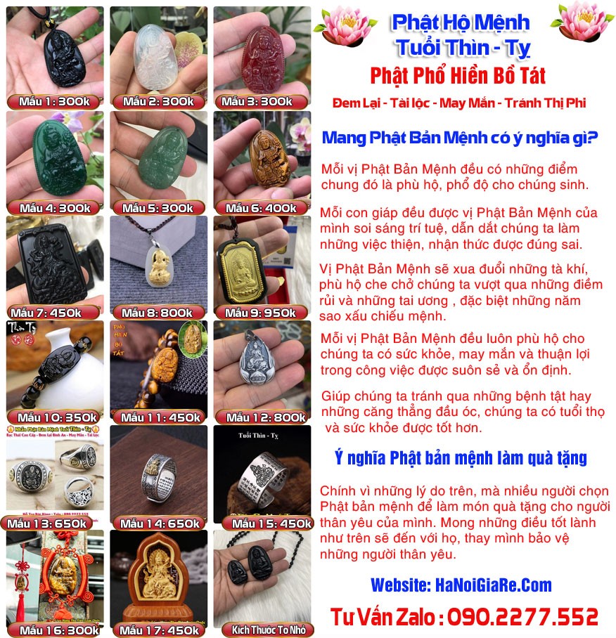 Trang Sức Phong Thuỷ Phật Bản Mệnh - Phong Thuỷ
