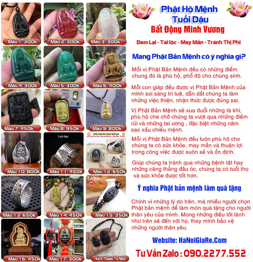 Phật Bản Mệnh Tuổi Dậu - Phật Bất Động Minh Vương