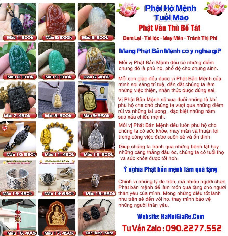 Phật Bản Mệnh Tuổi Mão - Phật Văn Thù Sư Lợi Bồ Tát - Phong Thuỷ