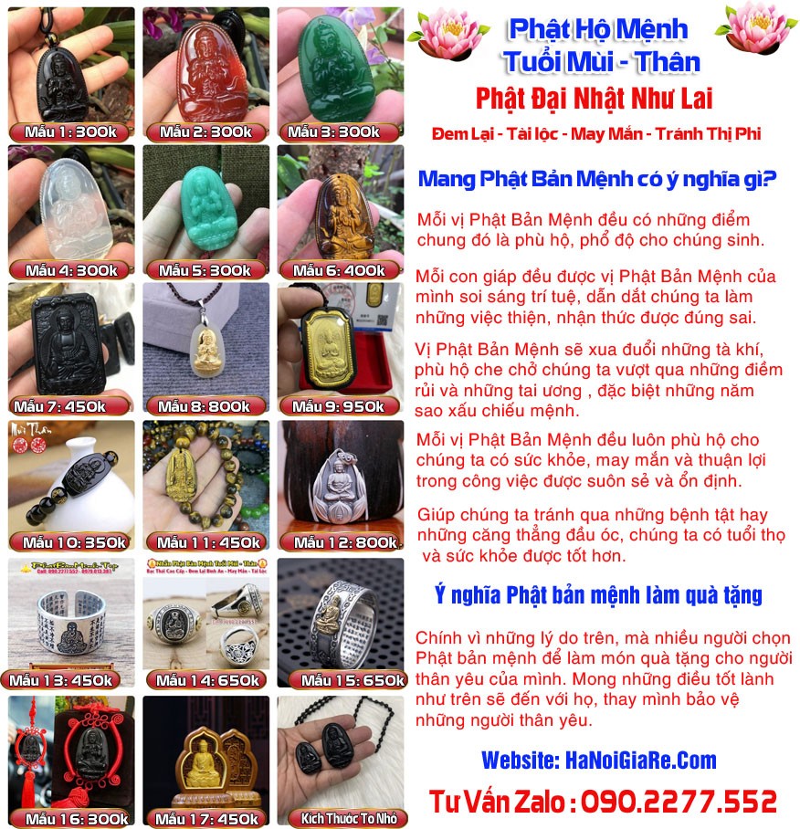 Phật Bản Mệnh Đại Nhật Như Lai - Phật Bản Mệnh Tuổi Mùi - Phật Bản Mệnh Tuổi Thân