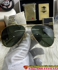Kính rayban mỹ đời 1970 mạ vàng - Kính mát nam