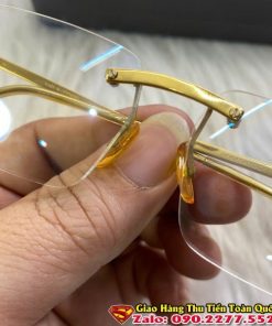 Gọng Kính Cận - Gọng Kính 3 Mảnh Mạ Vàng
