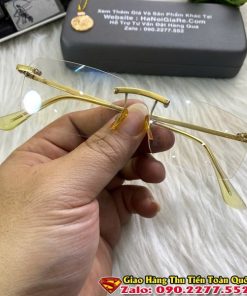 Gọng Kính Cận - Gọng Kính 3 Mảnh Mạ Vàng