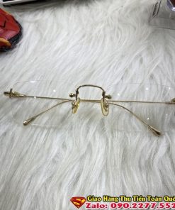 Gọng Kính Cận Pháp Mạ Vàng - Gọng Kính 3 Mảnh