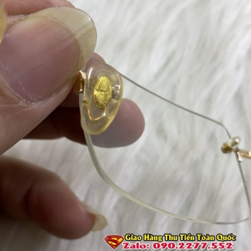 Gọng Kính Cận Pháp Mạ Vàng - Gọng Kính 3 Mảnh