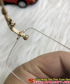 Gọng Kính Cận Pháp Mạ Vàng - Gọng Kính 3 Mảnh