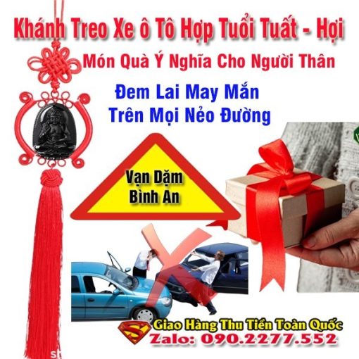 Khánh Treo Xe ô Tô Phật Bản Mệnh Tuổi Tuất - Phật A Di Đà
