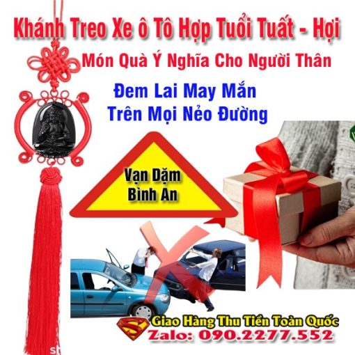 Khánh Treo Xe ô Tô Hợp Tuổi Hợi - Phật Bản Mệnh A Di Đà